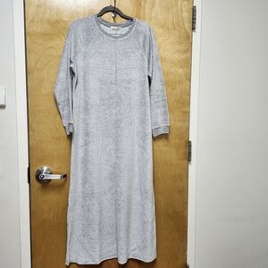 Suzie Kondi Dideon Maxi / Midi velour dress Size XL Gray NWT